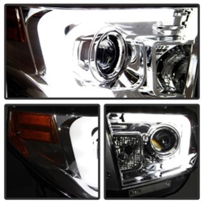 Spyder Toyota Tundra 2014-2016 Projector Headlights Light Bar DRL Chrome PRO-YD-TTU14-DRL-C 5080141 5080141 Photo - Unmounted