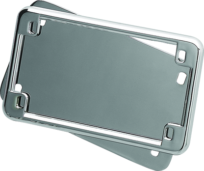 Kuryakyn License Frame & Backing Plate Set 4in X 7in Chrome 9166 9166 Photo - Primary
