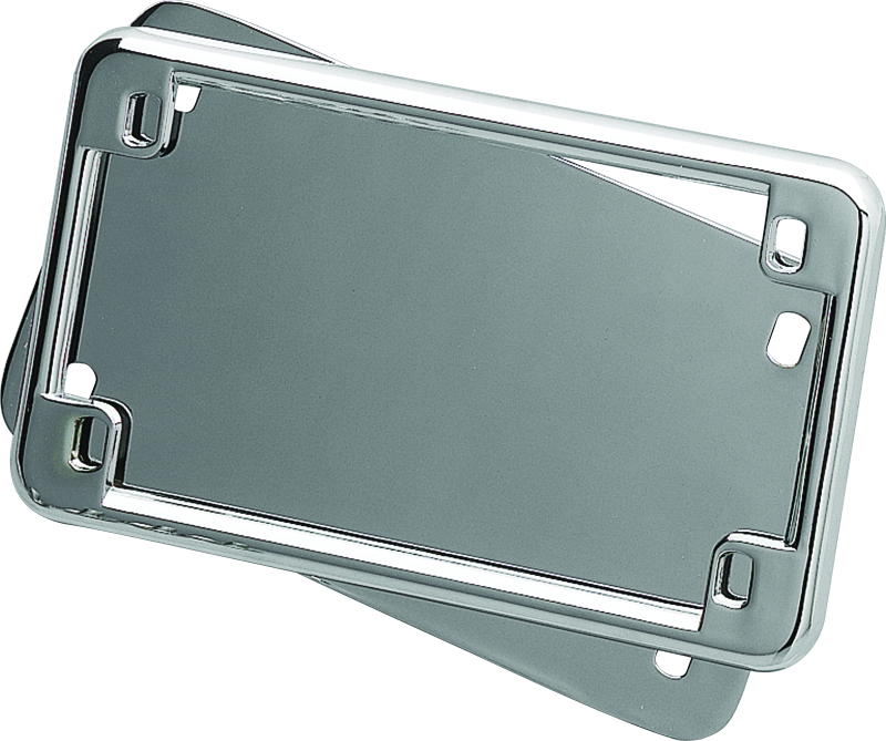 Kuryakyn License Frame & Backing Plate Set 4in X 7in Chrome 9166 9166 Photo - Primary