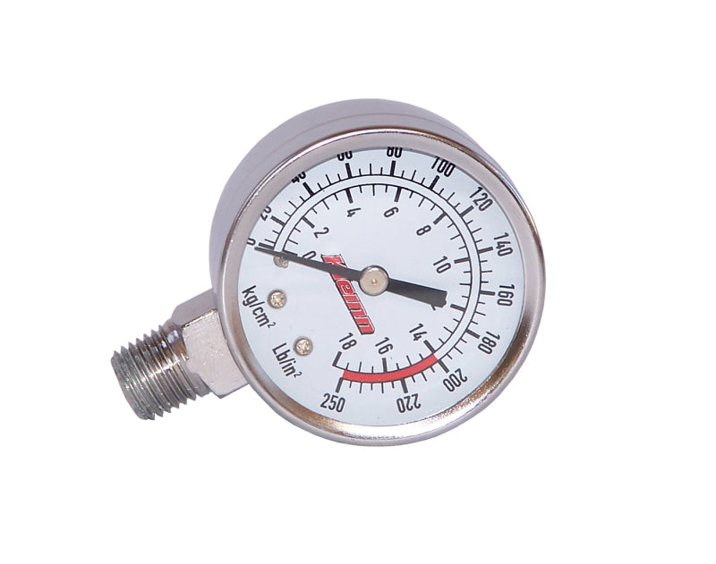 Kleinn Air Horns Kleinn Stem Mount Analog Chrome-Plated Air Gauge/ 0-250 PSI - 1/4In M NPT Inlet 1024 1024 Photo - Primary