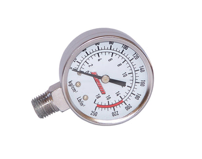 Kleinn Air Horns Kleinn Stem Mount Analog Chrome-Plated Air Gauge/ 0-250 PSI - 1/4In M NPT Inlet 1024 1024 Photo - Primary