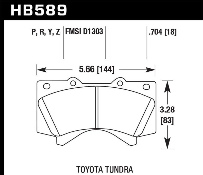 Hawk Performance Hawk 08-21 Toyota Land Cruiser HP Plus Brake Pad Set HB589N.704 HB589N.704 Photo - Primary