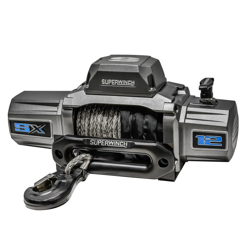 Superwinch 12000 LBS 12 VDC 3/8in x 80ft Synthetic Rope SX 12000SR Winch - Graphite 1712201 1712201 Photo - Primary
