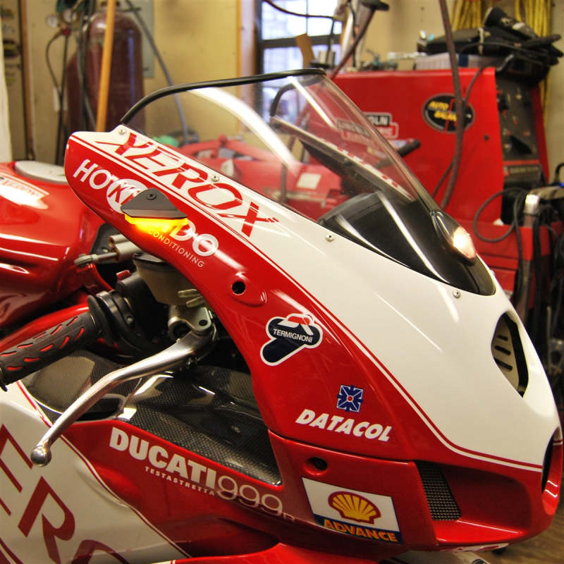 New Rage Cycles 03-06 Ducati 749 Mirror Block Off Turn Signals 749-MBO-L 749-MBO-L Photo - Primary