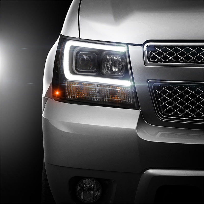 Spyder 07-14 Chevy Suburban/1500/2500/Tahoe V2 Projector Headlights Blk PRO-YD-CSUB07V2-DRL-BK 5082565 5082565 Photo - Mounted