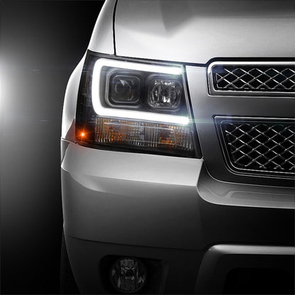 Spyder 07-14 Chevy Suburban/1500/2500/Tahoe V2 Projector Headlights Blk PRO-YD-CSUB07V2-DRL-BK 5082565 5082565 Photo - Mounted