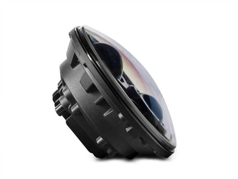 Raxiom 97-18 Jeep Wrangler TJ & JK 6-LED Headlights w/ Partial Halo- Blk Housing (Clear Lens) J135442 J135442 Photo - Close Up
