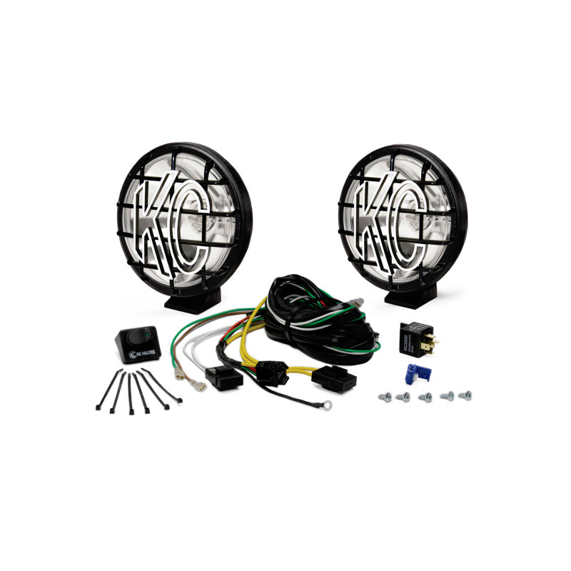 KC HiLiTES Apollo Pro 6in. Halogen Light 100w Spot Beam (Pair Pack System) - Black 9150 9150 Photo - Primary