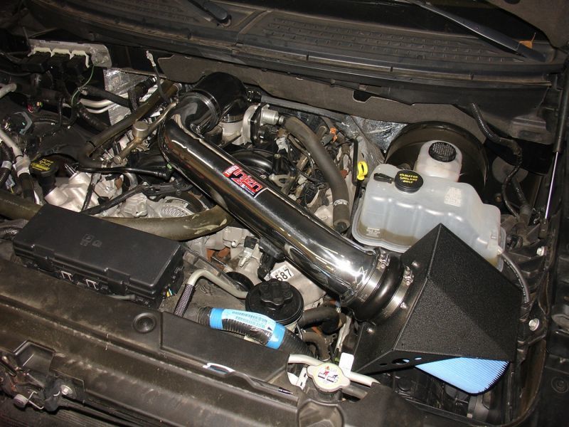 Injen 09-10 Ford F-150 V8 5.4L Polished Power-Flow Air Intake System PF9014P PF9014P Photo - Mounted