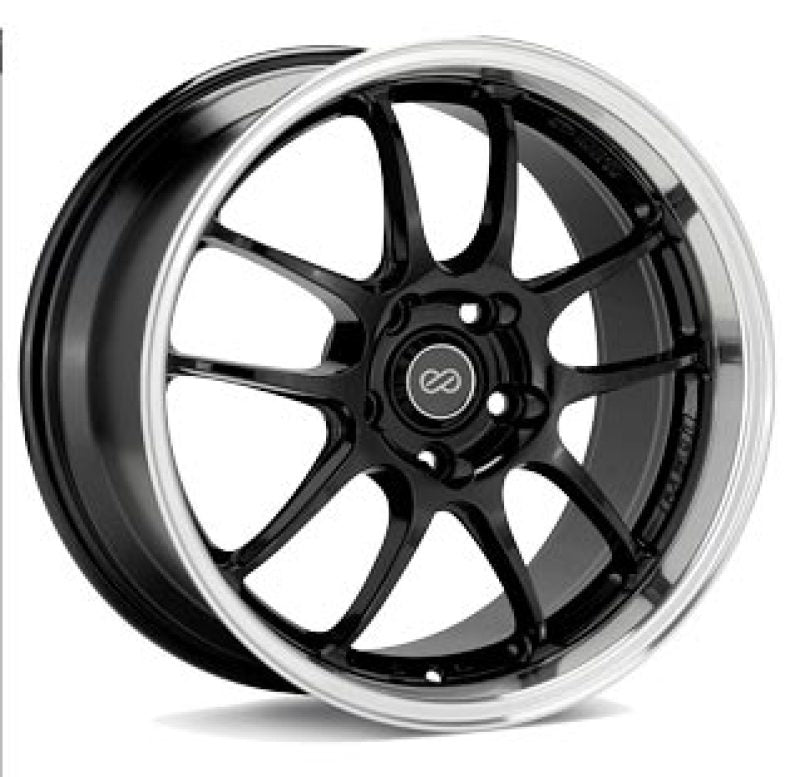 Enkei PF01 Wheel Black Mach 17x8 +50 5x114.3 460-780-6550BKM Photo - Primary