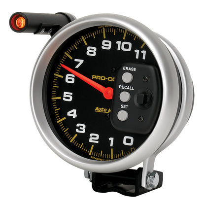 Autometer Gauge, Tach, 5", 11k RPM, Pedestal w/ Quick Lite & Peak Memory, Pro-Co 6857 User 3