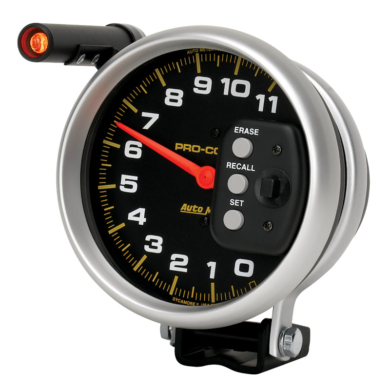 Autometer Gauge, Tach, 5", 11k RPM, Pedestal w/ Quick Lite & Peak Memory, Pro-Co 6857 User 3