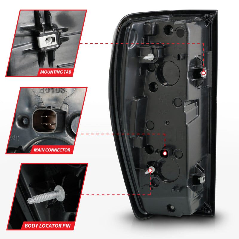 ANZO 19-23 GMC Sierra 1500/2500HD/3500HD Black Replacement Full LED Bar Tail Light 311459 311459 User 4