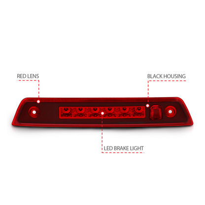 ANZO 05-10 Jeep Grand Cherokee LED 3rd Brake Light - Red 531108 531108 User 3