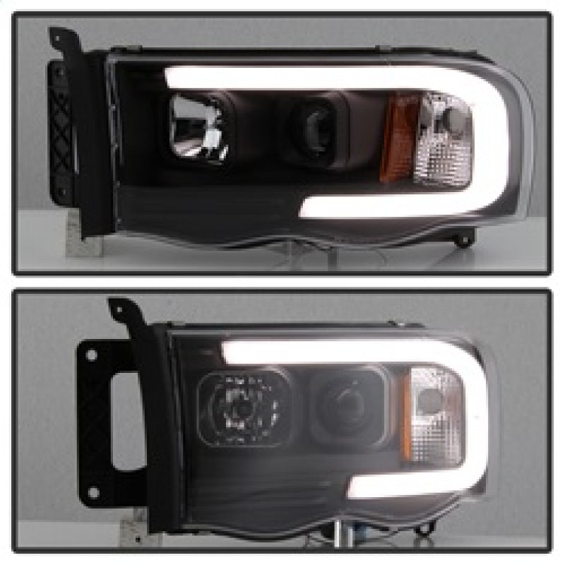 Spyder 02-05 Dodge Ram 1500 Light Bar Projector Headlights - Black (PRO-YD-DR02V2-LB-BK) 5084606 5084606 Photo - Unmounted