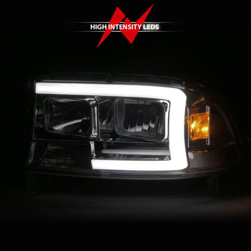 ANZO 97-04 Dodge Dakota/Durango Crystal headlight Set w/ Light Bar Chrome Housing 111592 111592 User 5