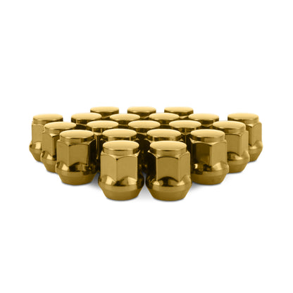 Mishimoto Steel Acorn Lug Nuts M12 x 1.5 - 20pc Set - Gold MMLG-AC1215-20GD MMLG-AC1215-20GD User 1
