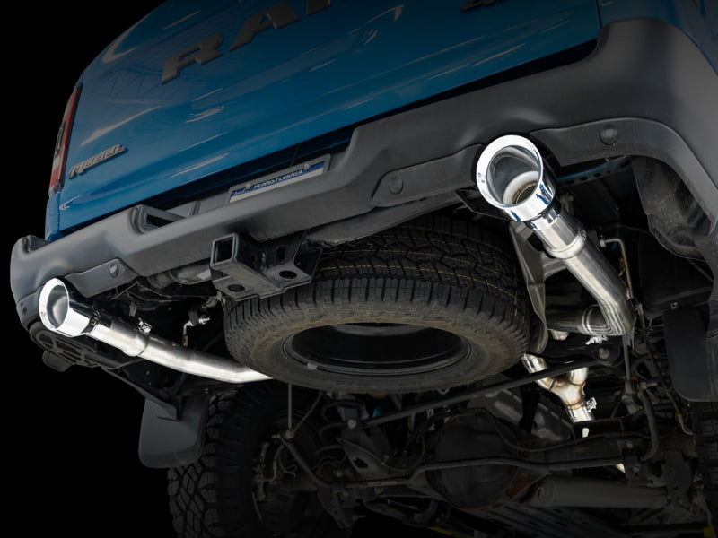 AWE Tuning 19-21 RAM 1500 5.7L (w/Cutouts) 0FG Dual Rear Exit Cat-Back Exhaust - Chrome Silver Tips 3015-32005 3015-32005 Photo - Mounted
