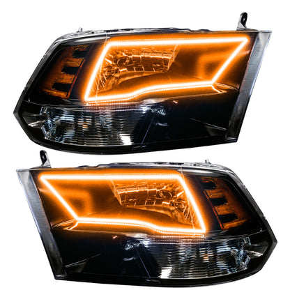 ORACLE Lighting Oracle 09-17 RAM 1500 TRX Quad Pre-Assembled Headlights Black Housing - ColorSHIFT w/ BC1 Controller 7121-335 7121-335 Photo - out of package