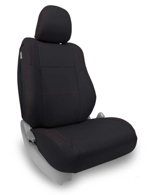 PRP Seats PRP 12-15 Toyota Tacoma Front Seat Covers/ Fold Flat Edition (Pair) - Black with Red Stitching B050-01 B050-01 Photo - Primary