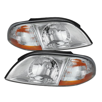 SPYDER Xtune Ford Windstar 99-03 Crystal Headlights Chrome HD-JH-FWIN99-AM-C 9025457 9025457 Photo - Primary