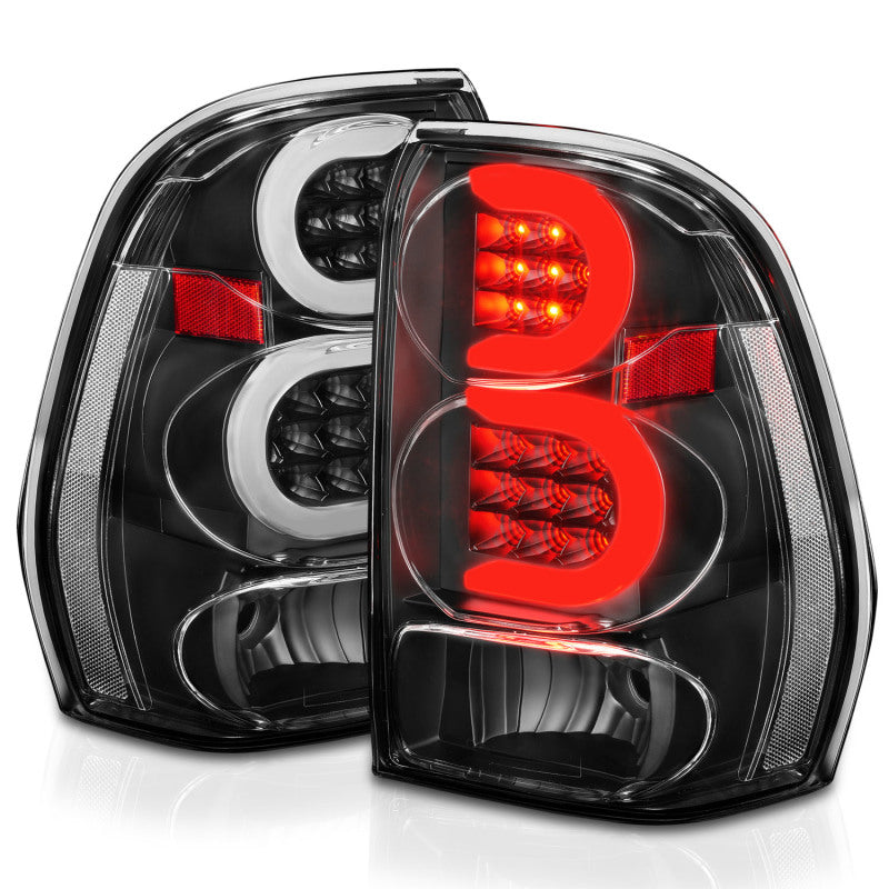 ANZO 2002-2009 Chevrolet Trailblazer LED Tail Lights w/ Light Bar Black Housing Clear Lens 311371 311371 Photo - Unmounted