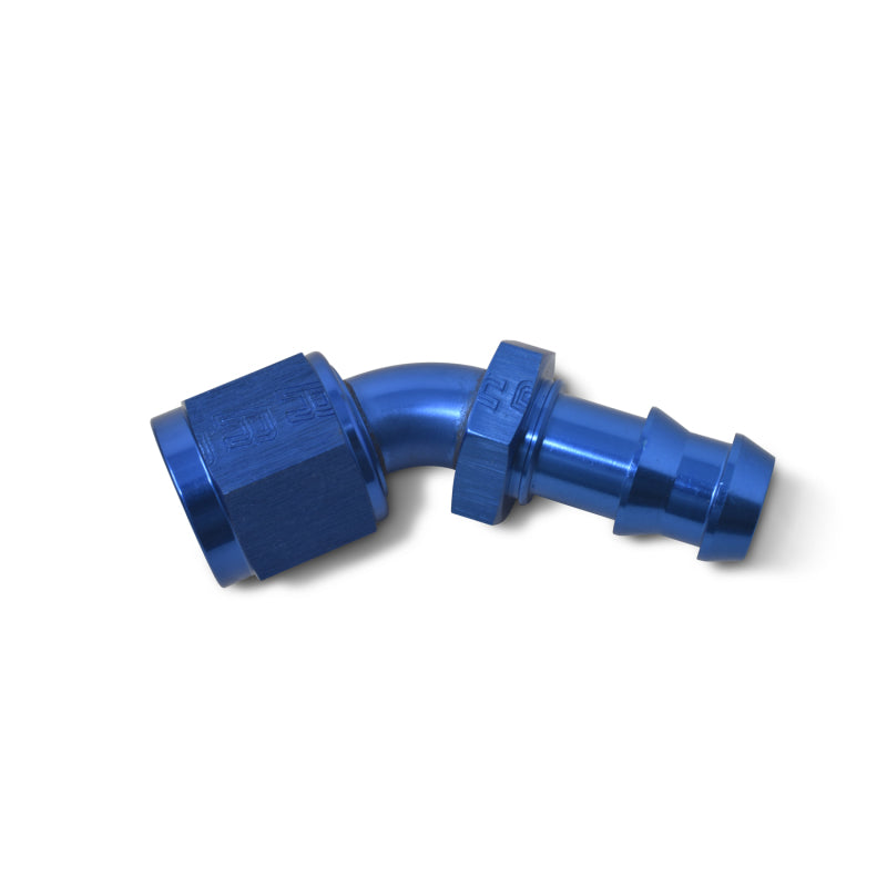 Russell -6 AN 45° Twist-Lok Hose End - Blue 624080 Photo - out of package