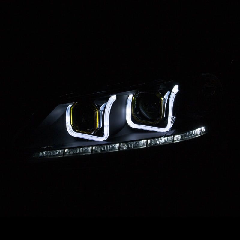 Anzo 2013-2015 Honda Accord Projector Headlights w/ U-Bar Black 121492 Photo - Mounted