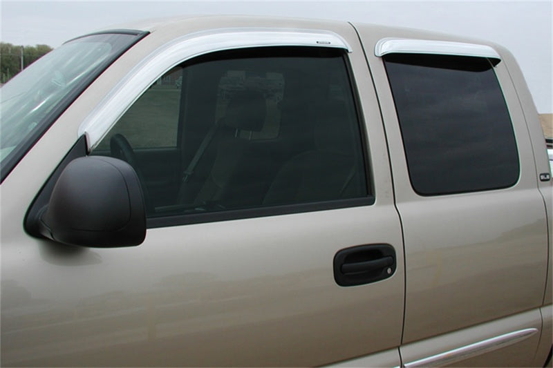 Stampede Tape-Onz Sidewind Deflector, Chrome, 4 pc. for 1999-2006 Chevrolet 6012-8 Photo - Mounted