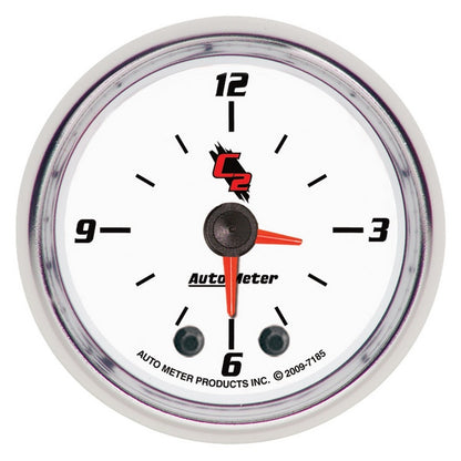 Autometer C2 2-1/6in 12 Hour Analog Clock Gauge 7185 7185 Photo - Primary