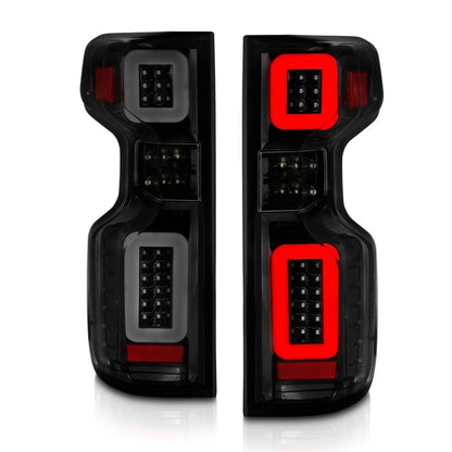 ANZO 19-21 Chevy Silverado Full LED Tailights Black Housing Smoke Lens G2 (w/C Light Bars) 311415 311415 Photo - Unmounted