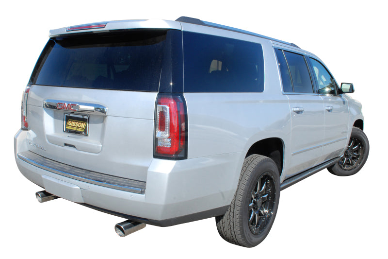 Gibson 14-19 Cadillac Escalade Base 6.2L 3.5in/2.25in Cat-Back Dual Split Exhaust - Stainless 65680 65680 Illustration Guide