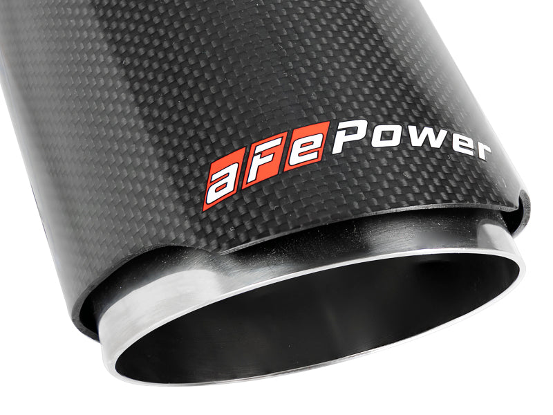 aFe MACH Force-Xp 409 SS Clamp-On Exhaust Tip 2.5in. Inlet / 4in. Outlet / 7in. L - Carbon 49T25404-C07 49T25404-C07 Photo - Unmounted