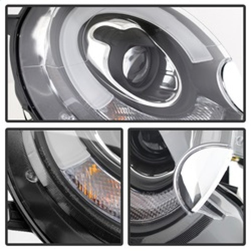 Spyder Mini Cooper 2007-2012 Projector Headlights Halogen Model Only - DRL Black PRO-YD-MC07-DRL-BK 5080608 5080608 Photo - Unmounted