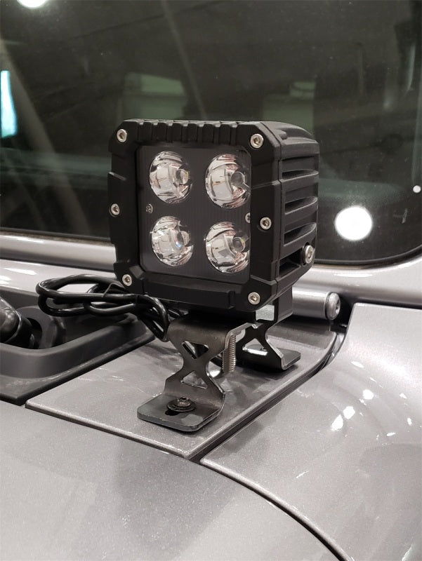 Dee Zee Deezee 18-23 Jeep JL Cowl Single Cube Light Bracket DZ4452JL DZ4452JL Photo - Mounted