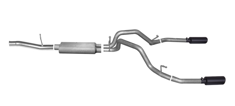 Gibson 10-13 Chevrolet Silverado 1500 LT 4.8L 2.25in Cat-Back Dual Split Exhaust - Black Elite 65654B 65654B Photo - Primary