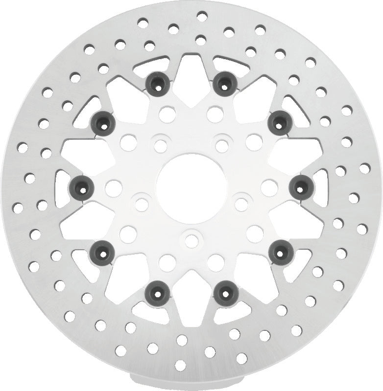 TwinPower Rear 11.8 Fltg Rotor Mesh Silv 666828 666828 Photo - Primary
