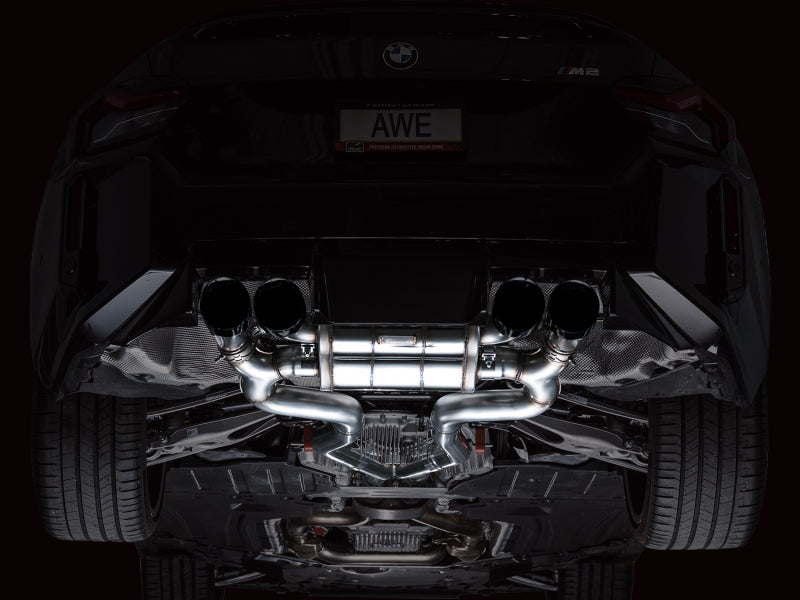 AWE Tuning 23-24 BMW G87 M2 SwitchPath Edition Exhaust - Diamond Black Tips 3025-43487 3025-43487 Photo - Mounted
