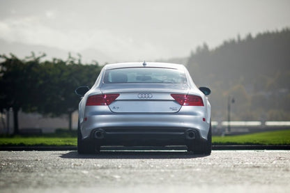AWE Tuning Audi C7 A7 3.0T Touring Edition Exhaust - Dual Outlet Chrome Silver Tips 3015-32070 3015-32070 Photo - Mounted