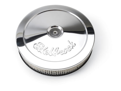 Edelbrock Air Cleaner, Pro-Flo Series, Round, Steel Top, Paper Element, 10" Dia. 1208 Photo - Primary