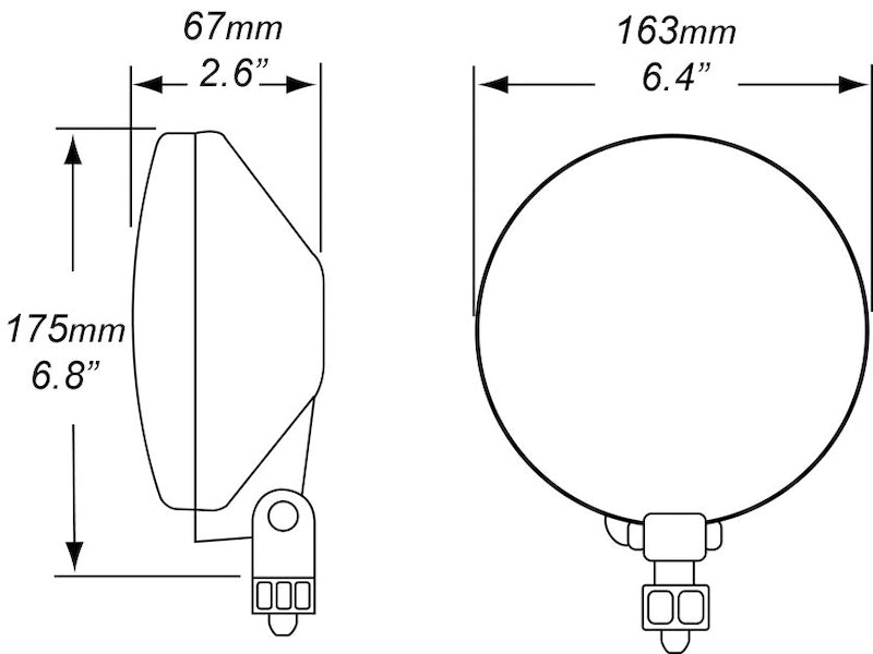 Hella Driving Light Kit 005750941 Technical Drawing