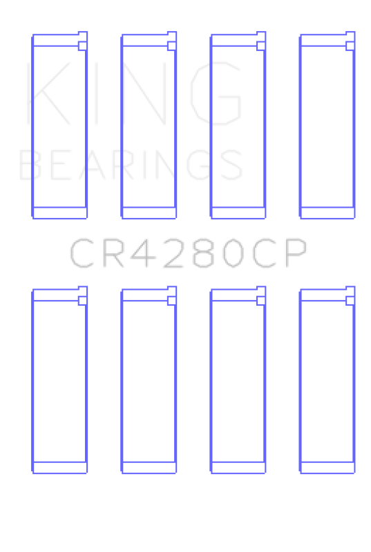 King Engine Bearings Subaru Ej20/Ej22/Ej25 (Incl. Turbo) (Size +0.50mm) Connecting Rod Bearing Set CR4280CP0.5 CR4280CP0.5 Photo - Primary