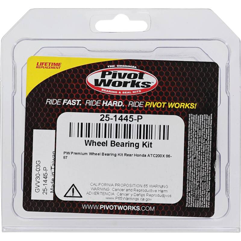 Pivot Works Honda Wheel Bearing Kit Premium Bearings 25-1445-P 25-1445-P Photo - Primary