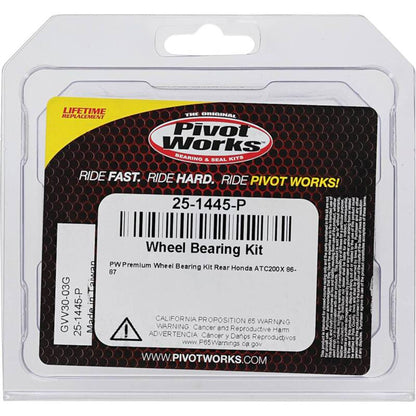 Pivot Works Honda Wheel Bearing Kit Premium Bearings 25-1445-P 25-1445-P Photo - Primary