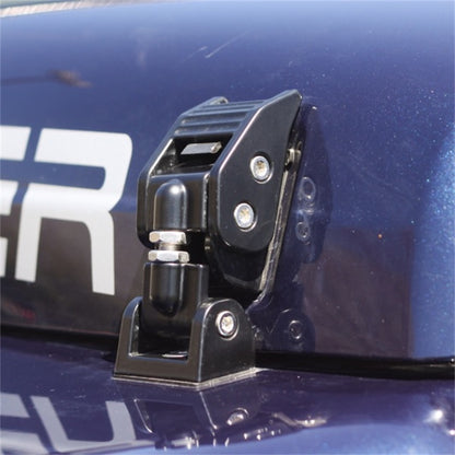 Rugged Ridge Hood Catch Kit,Black Aluminum;97-06 Jeep Wrangler TJ 11210.15 Photo - Mounted