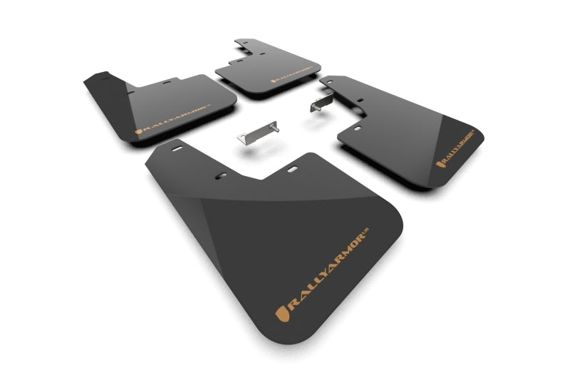 Rally Armor RAL UR Blk Flap/Orange Logo Body Armor & Protection Mud Flaps main image