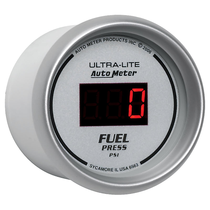 Autometer Gauge, Fuel Pressure, 2 1/16", 100psi, Digital, Silver Dial w/ Red Led 6563 User 3
