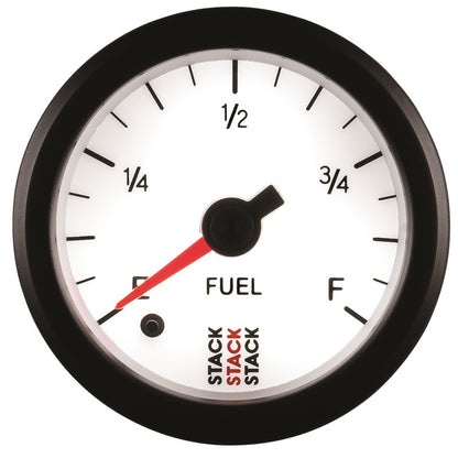 Autometer Stack 52mm 0-280 Ohm Programmable Pro Stepper Motor Fuel Level Gauge - White ST3365 ST3365 User 4
