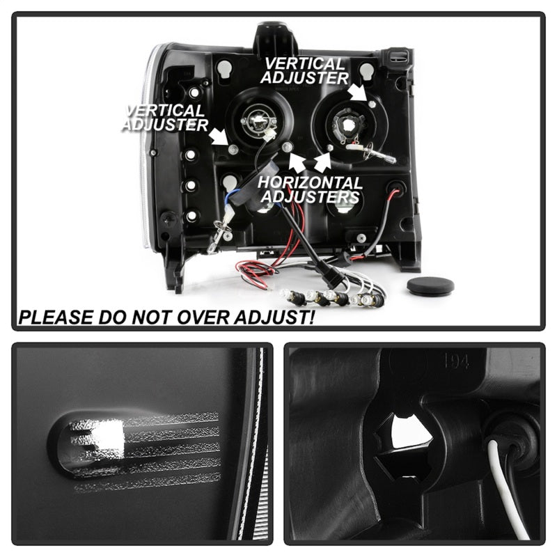 Spyder GMC Sierra 1500/GMC Sierra Denali 08-13 Projector LED Halo- LED All Blk PRO-YD-GS07-HL-BKV2 5086020 5086020 Photo - Unmounted