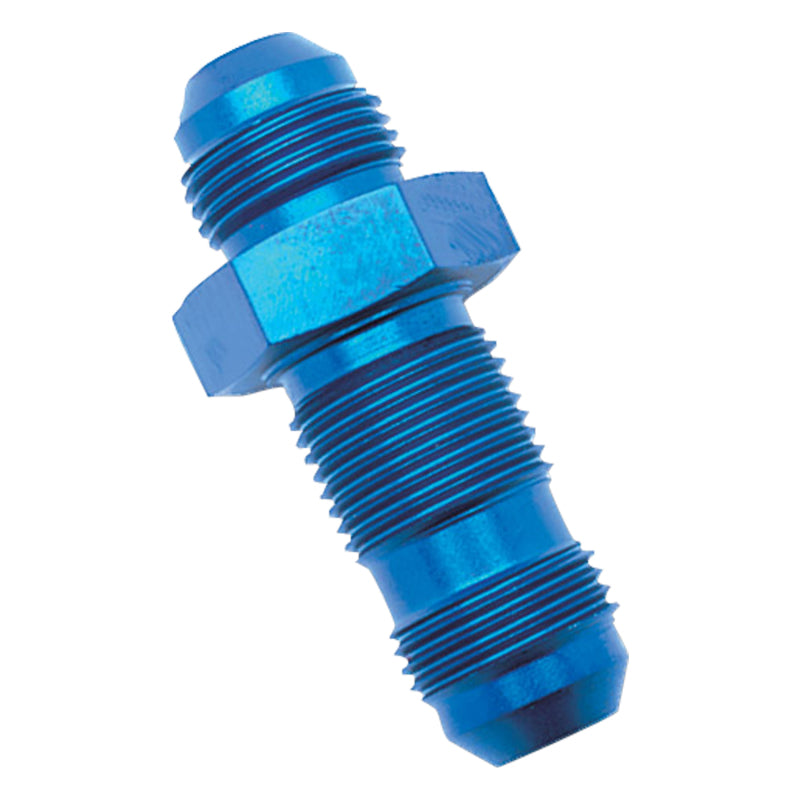 Russell -8 AN Straight Flare Bulkhead Adapters (Blue Finish) 661190 Photo - Primary